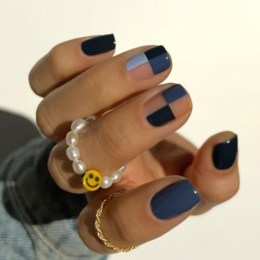 denim blue nails