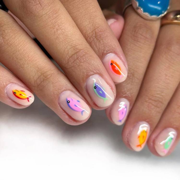 colorful sardine nails