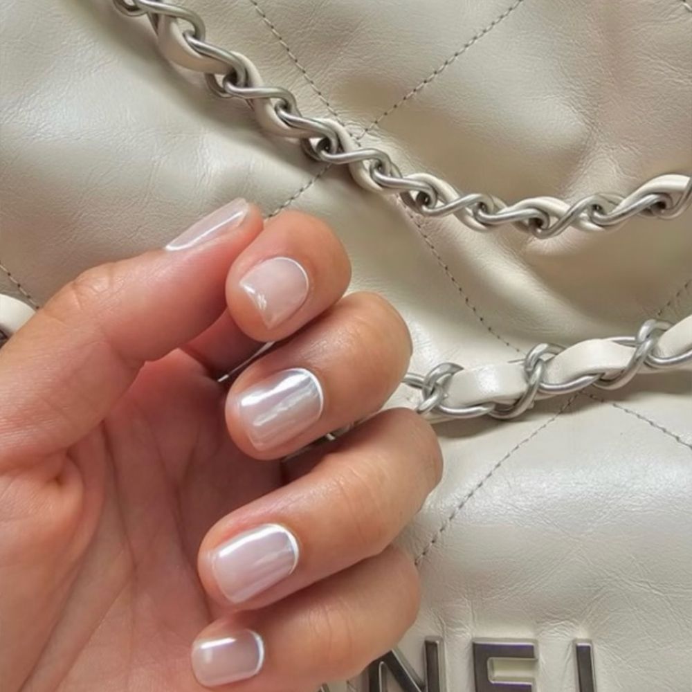 Reverse Iced French Manicure