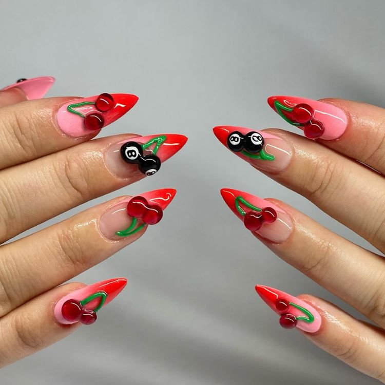 cherry nails