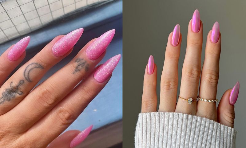 pink manicures