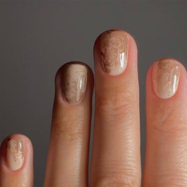 mocha mousse nail art 2