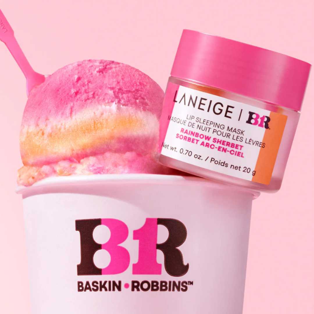 Laniege x Baskin Robbins Rainbow Sherbert Lip Sleeping Mask ($25)