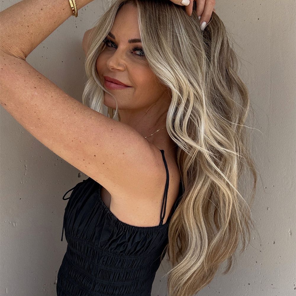 vanilla latte blonde hair