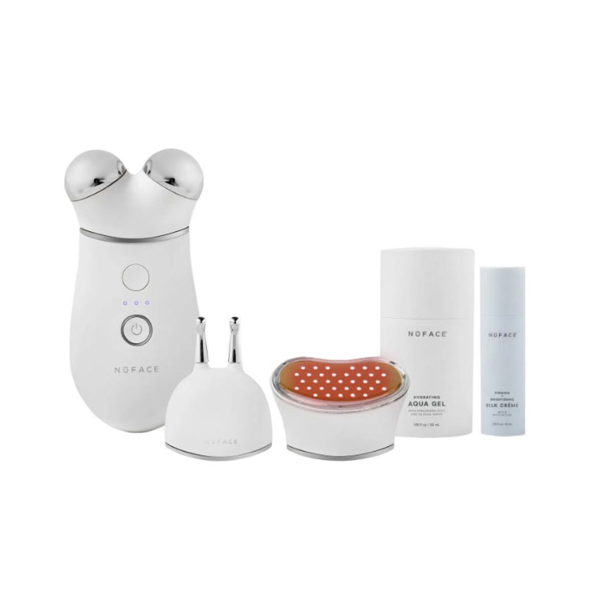 NuFace Trinity+ Complete Microcurrent & Red Light Facial Toning Device Set