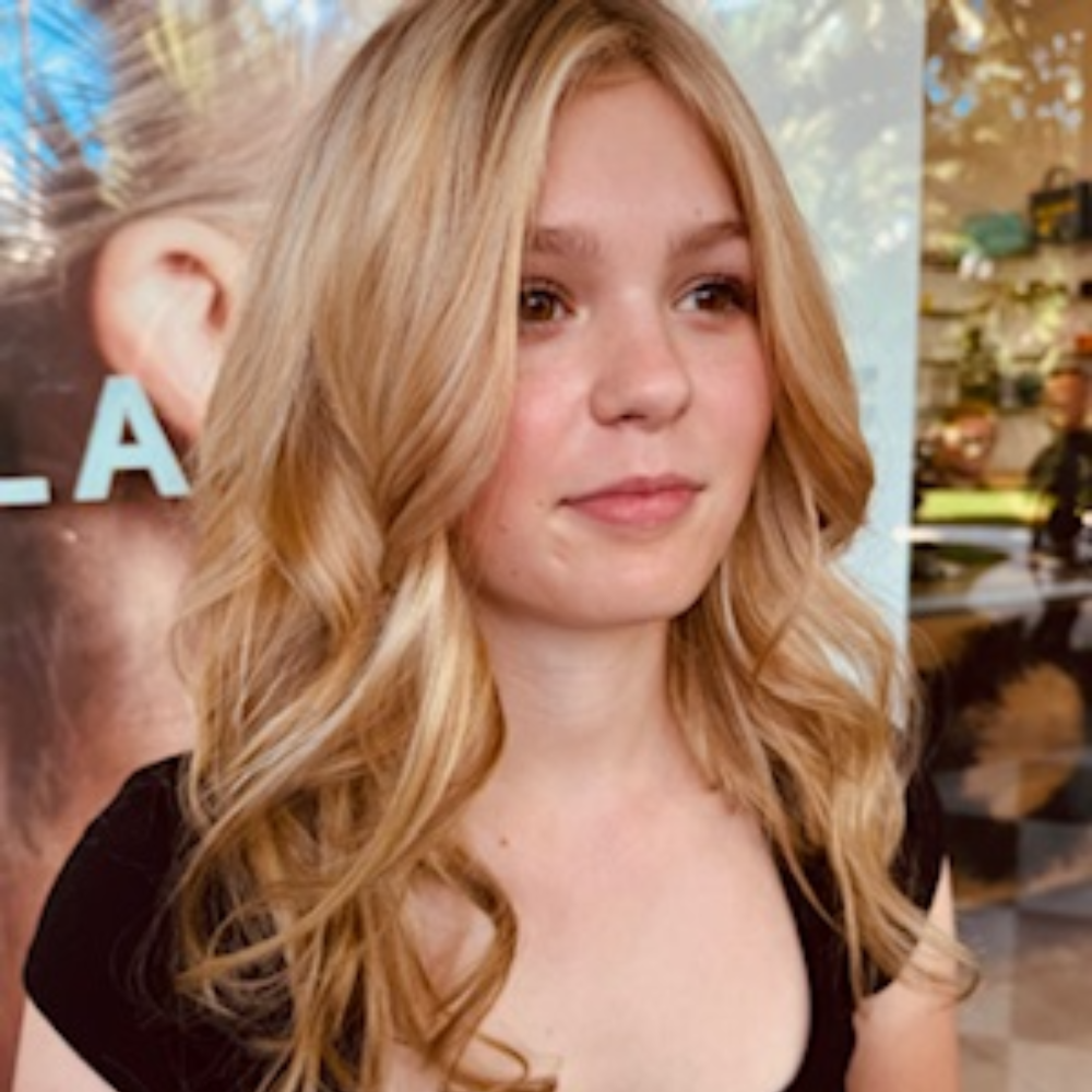 cowboy balayage hair on patron of Paul Labrecque 