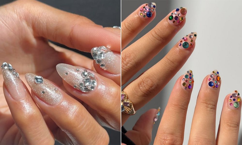 nail jewel manicures