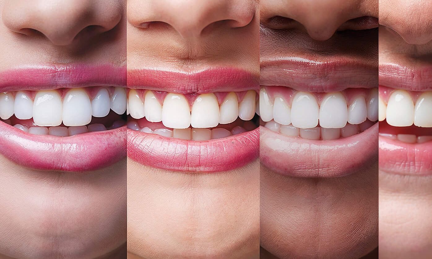 various zoomed in smiles