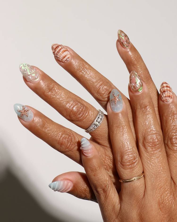 seashell nails