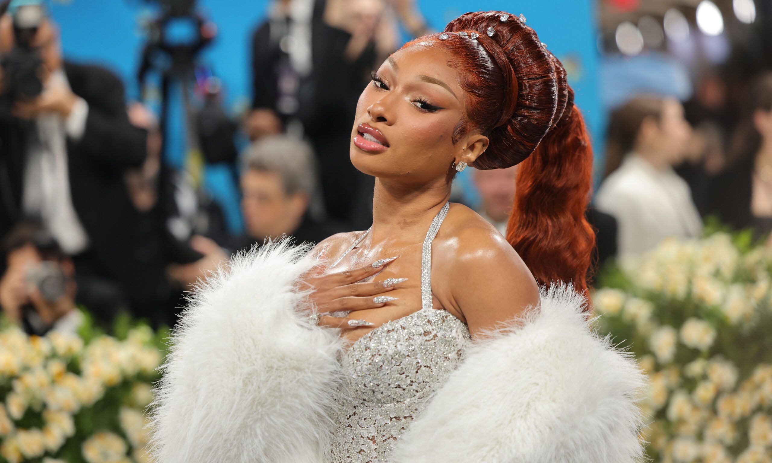 Megan Thee Stallion attends the 2025 Met Gala Celebrating "Superfine: Tailoring Black Style" at Metropolitan Museum of Art on May 05, 2025 in New York City.