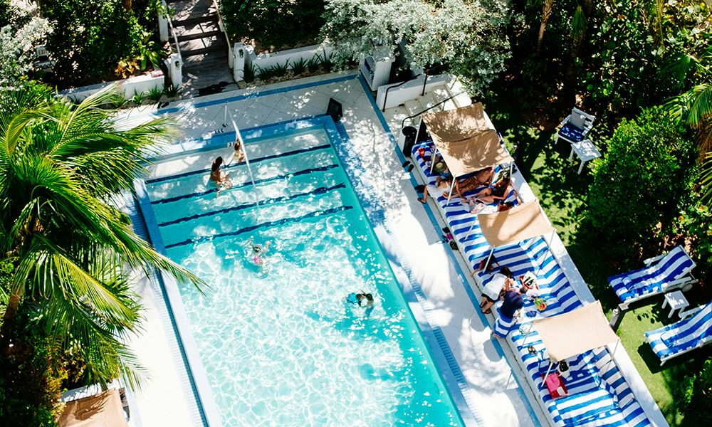 pool at a hotel