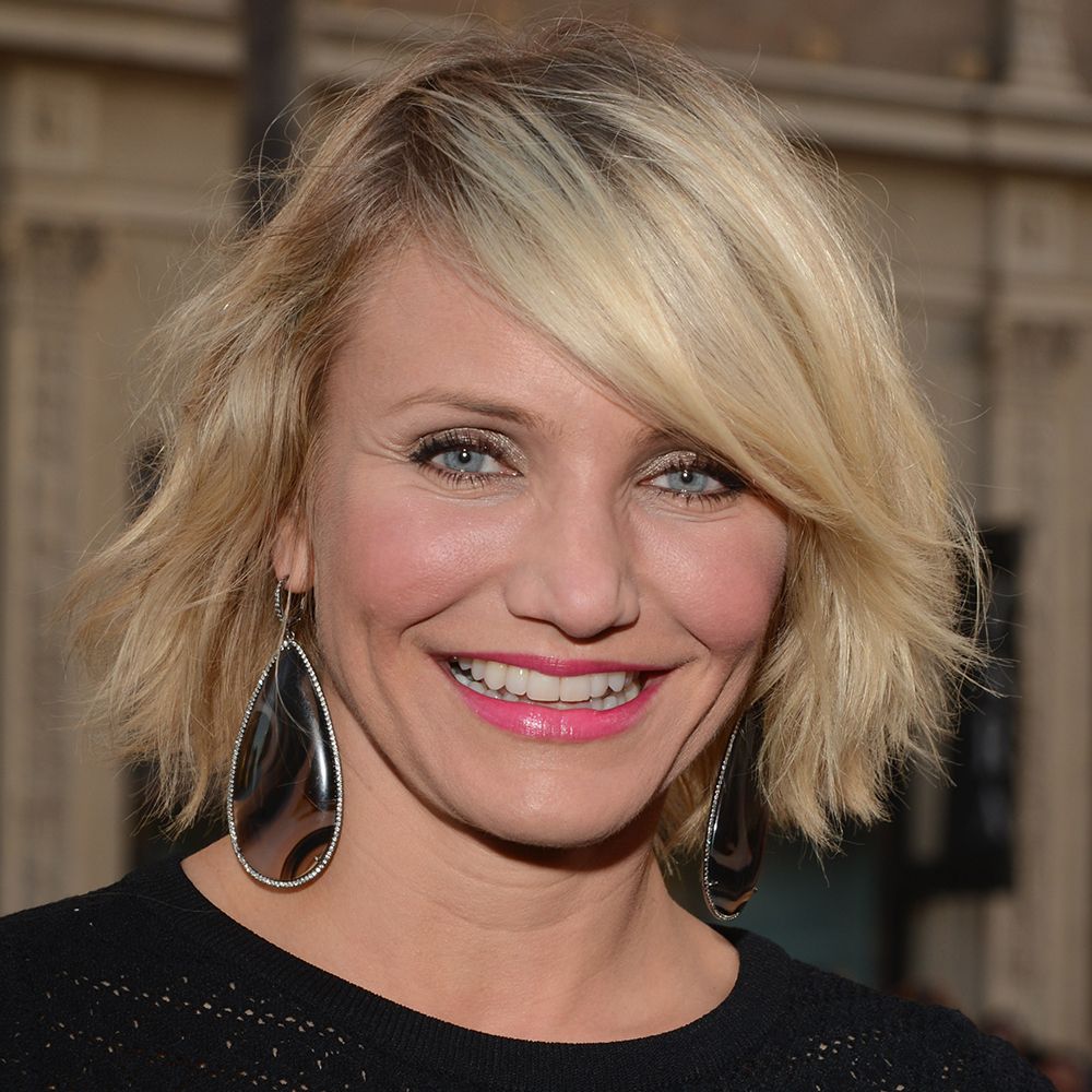 cameron diaz round face haircut