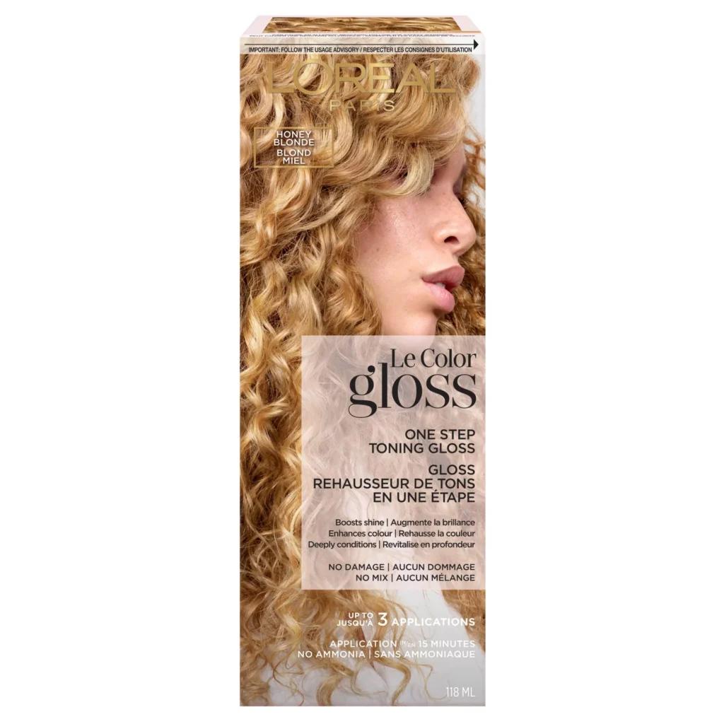 L'Oreal Paris Le Color Gloss One Step Toning Gloss Hair Color, Honey Blonde
