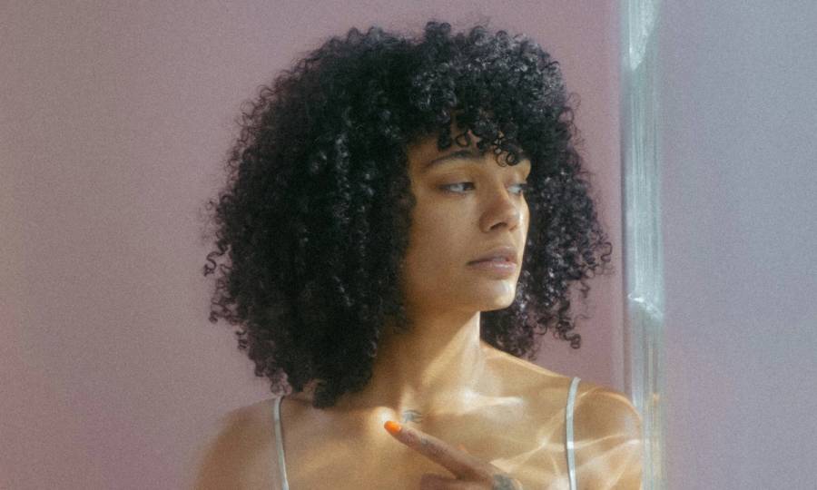 curly hair woman