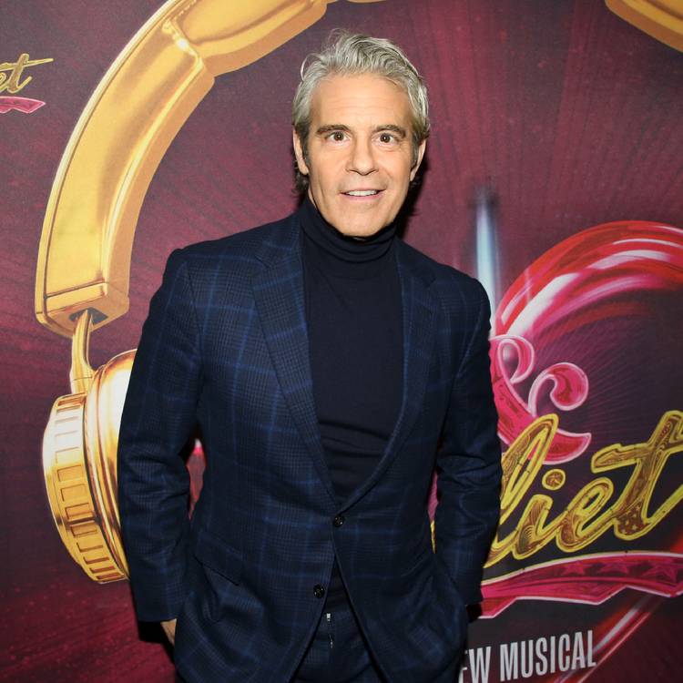 Andy Cohen poses at Bravo Night on Broadway during "&Juliet" at The Stephen Sondheim Theatre on February 10, 2026 in New York City. Kandi Burruss is starring in "&Juliet" on Broadway until March 8.