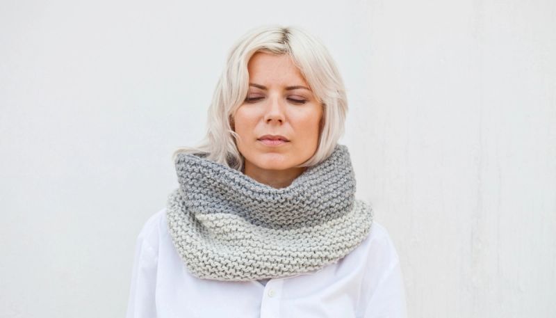 woman wearing a scarf