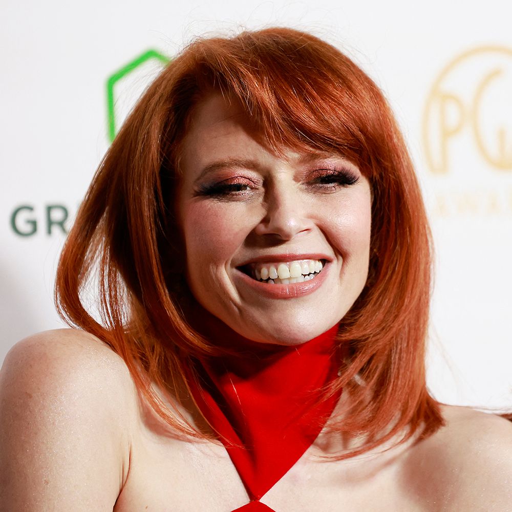 Natasha Lyonne with short and straight red hair