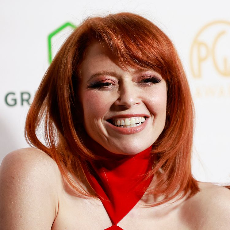 Natasha Lyonne with short and straight red hair