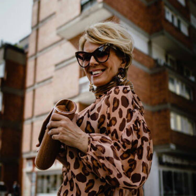 mature woman with pixie haircut
