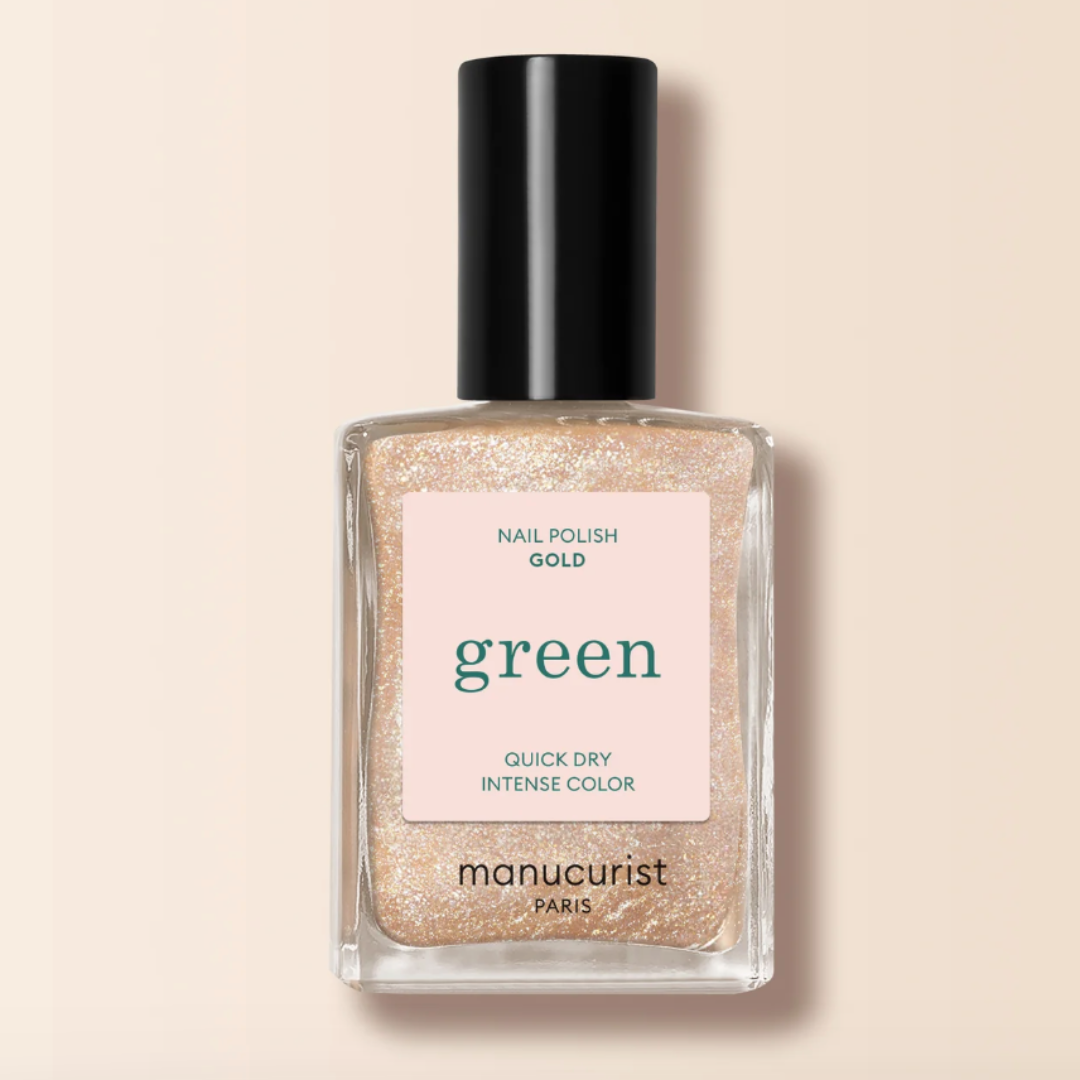 Manicurist Paris Green Natural Nail Polish in Gold ($14)