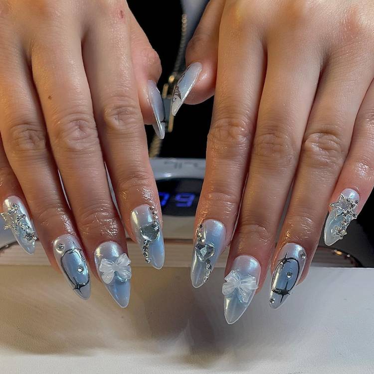 Icy Blue Demure Manicure
