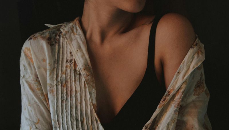 Woman's shoulders and chest