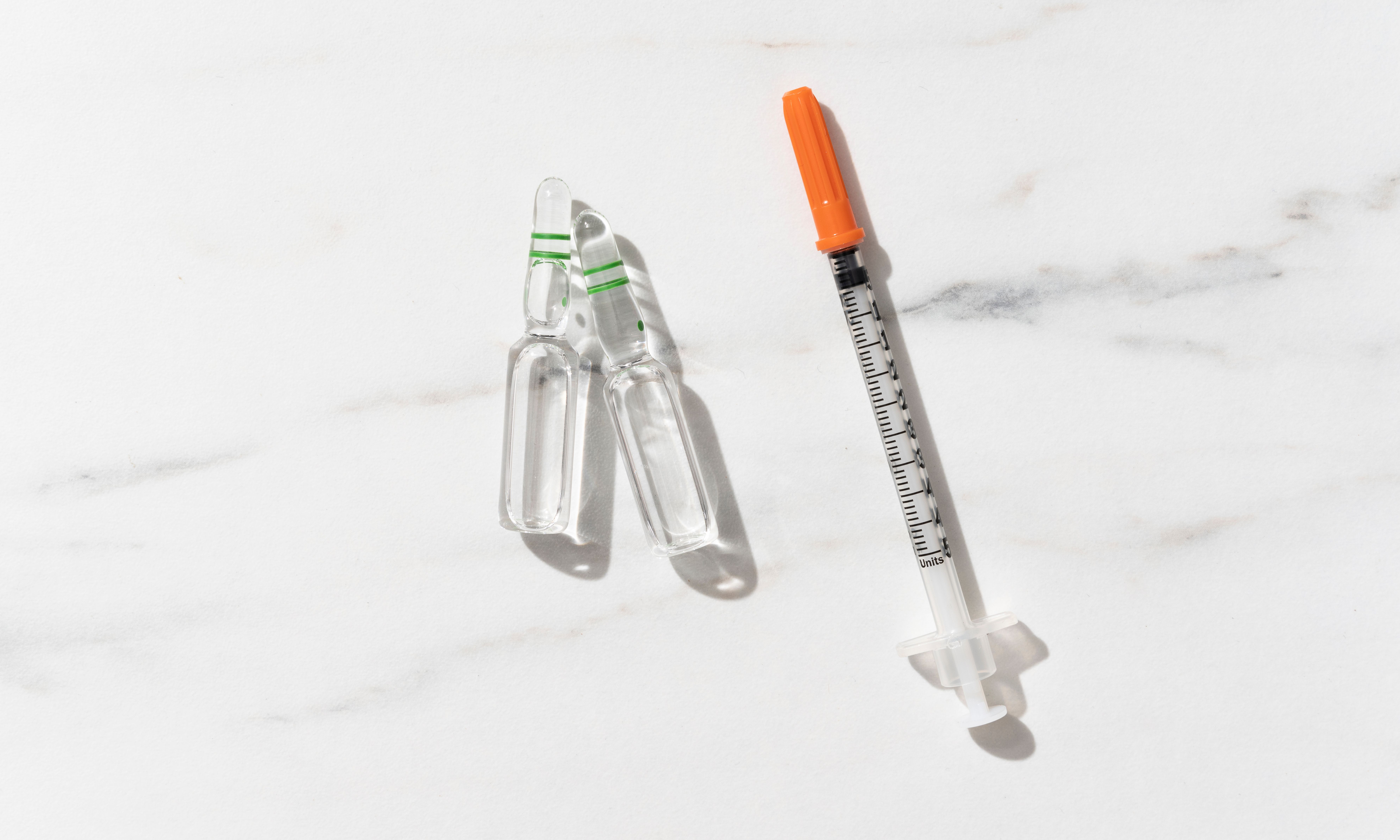 glass ampoules, medicine, medical liquid