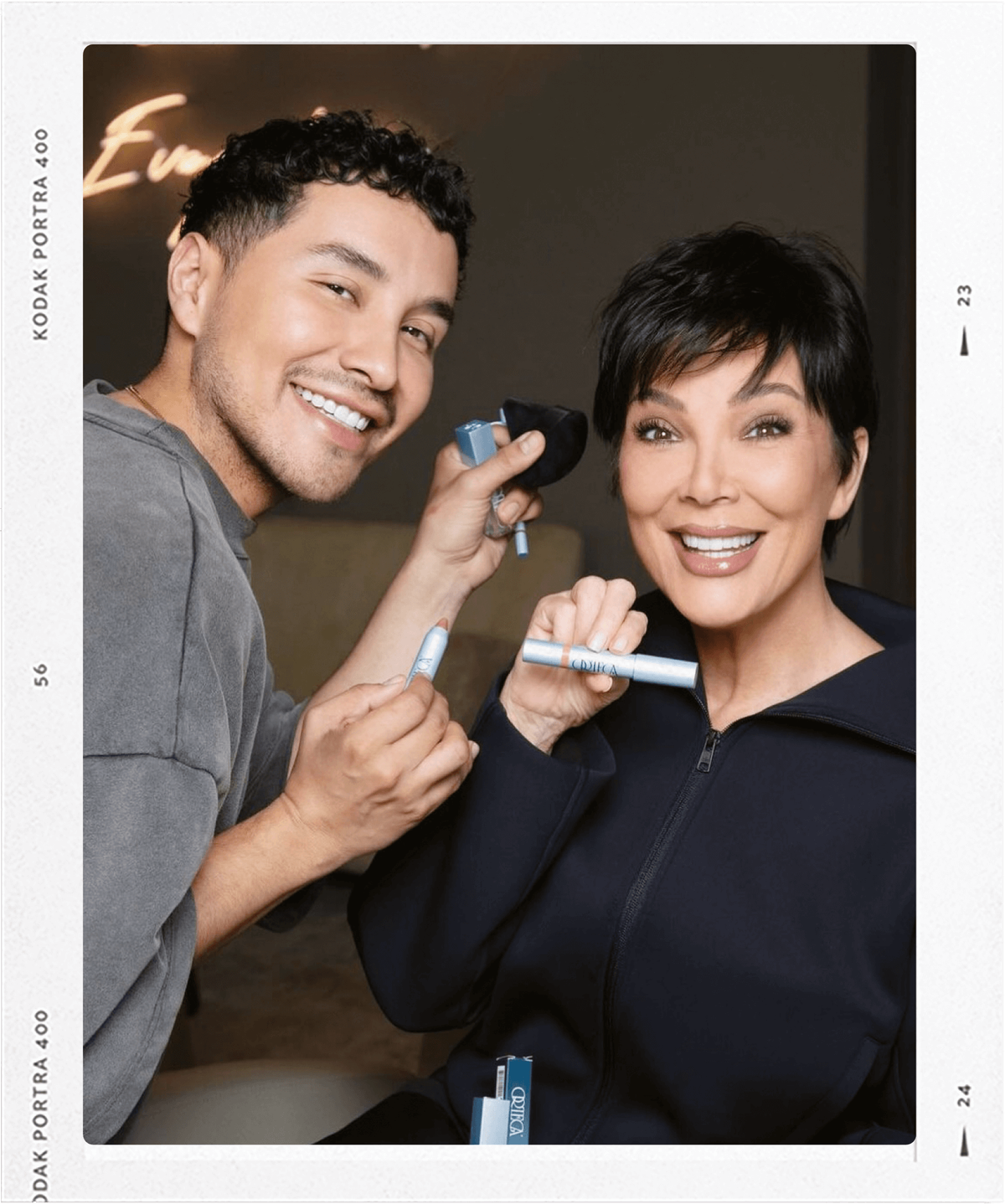 Etienne Ortega and Kris Jenner