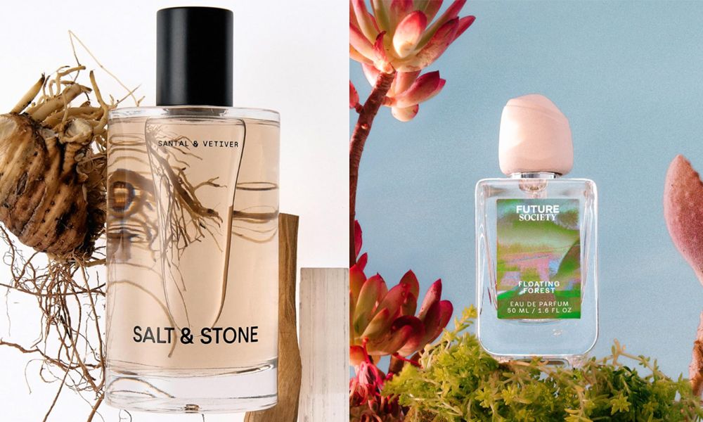Salt & Stone Santal & Vetiver and Future Society Floating Forest fragrances