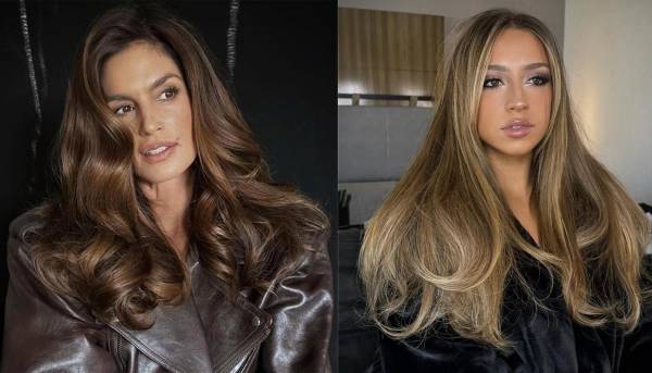 Cindy Crawford and Tate McRae hair colors by Dimitris Giannetos