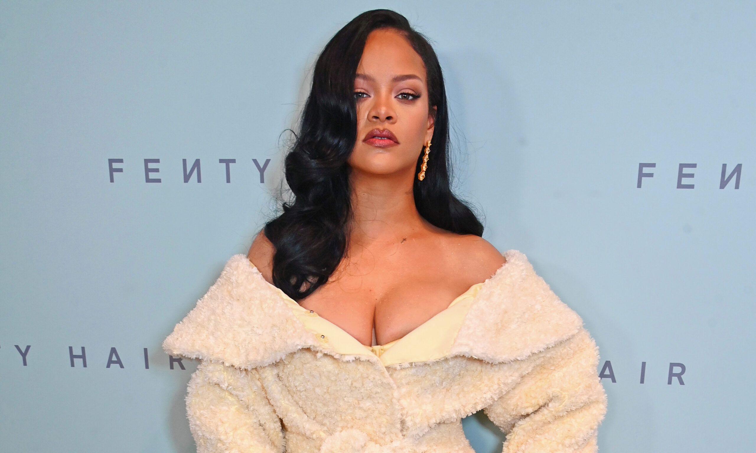 LONDON, ENGLAND - SEPTEMBER 16: Rihanna attends the launch of Fenty Hair exclusively at Selfridges on September 16, 2024 in London, England.
