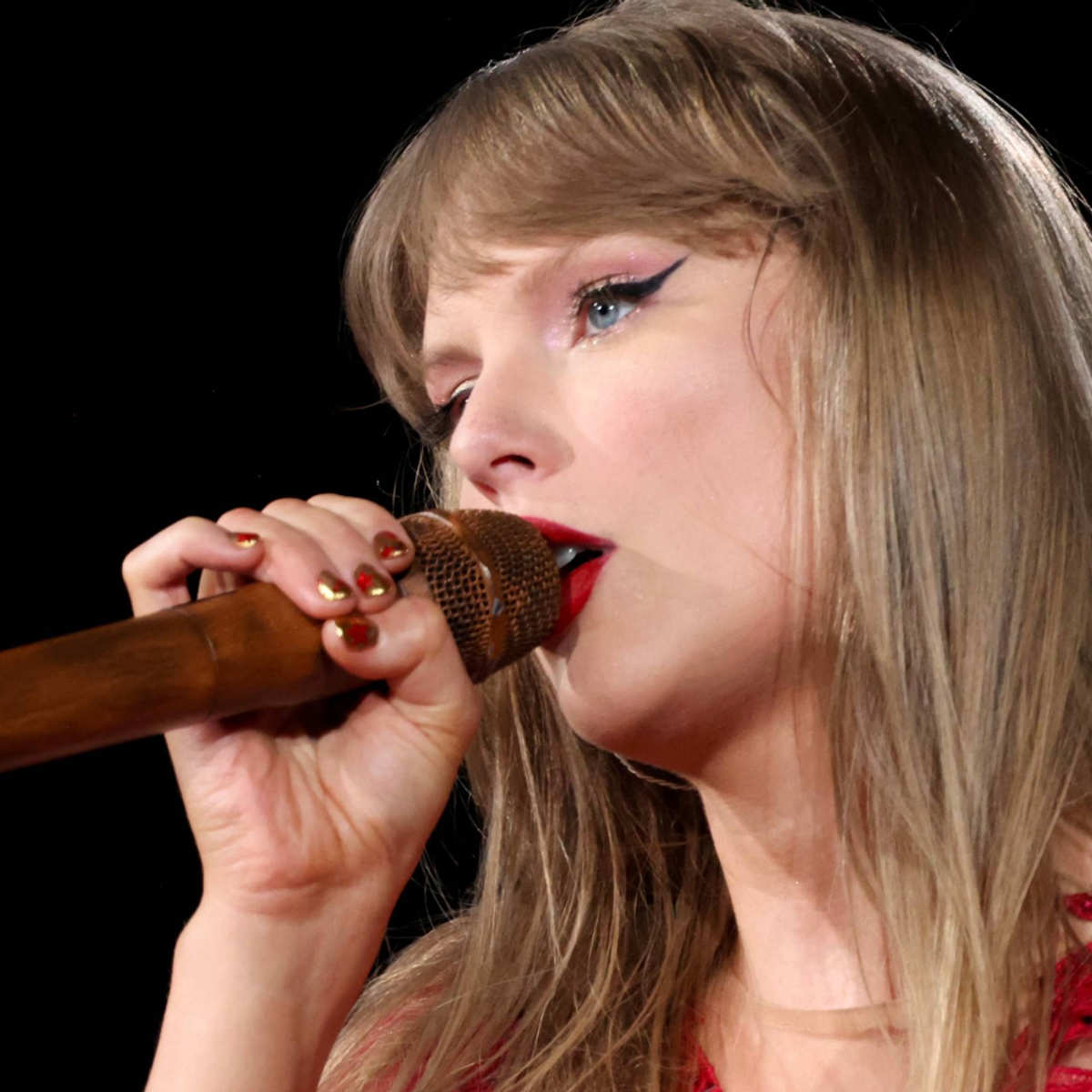 Taylor Swift performing during the Eras Tour