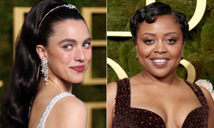 Margaret Qualley and Quinta Brunson at the 2025 Golden Globes