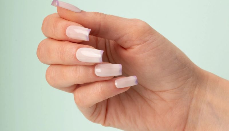 Straight French manicure