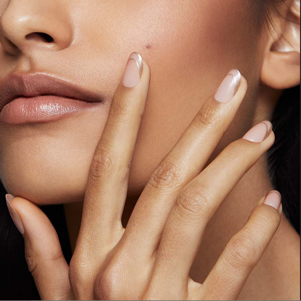 Static Nails Double French Round Reusable Pop-On Manicures® ($20)