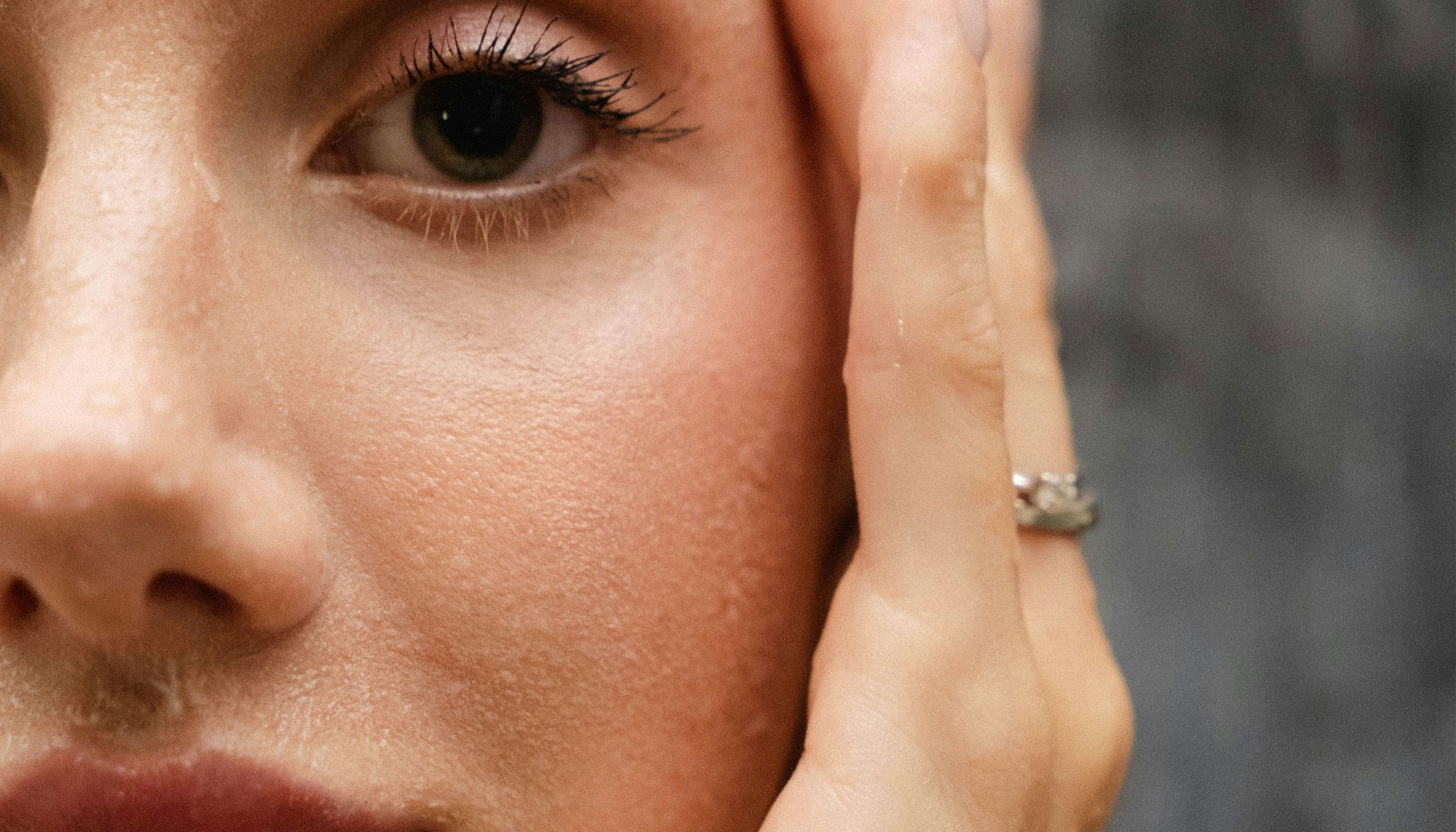 Up close of woman's skin