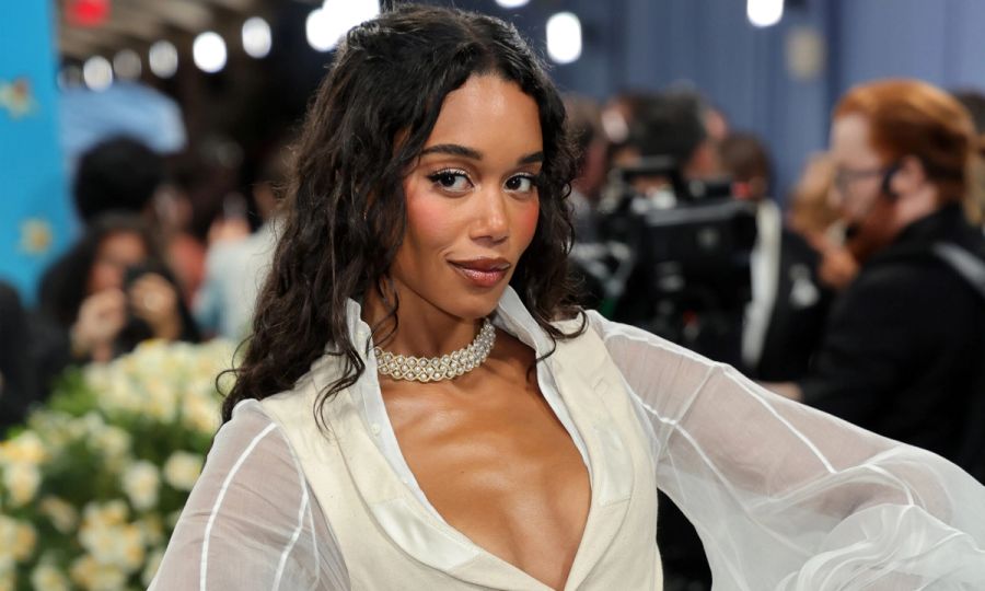 Laura Harrier attends the 2025 Met Gala Celebrating "Superfine: Tailoring Black Style" at Metropolitan Museum of Art on May 05, 2025 in New York City.