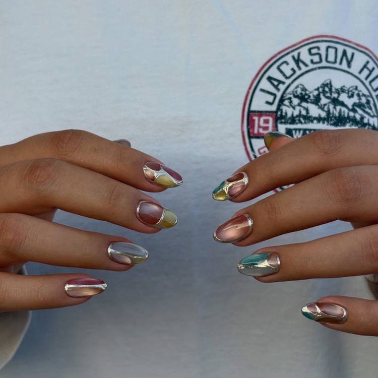 Gemstone glass nails