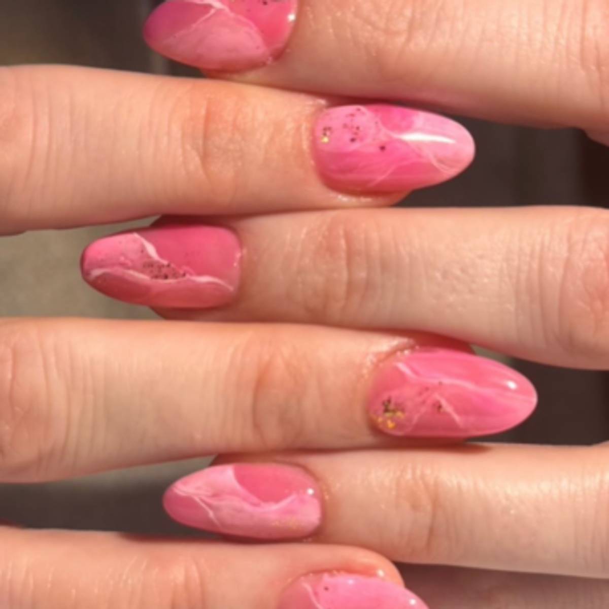 pink marble nails