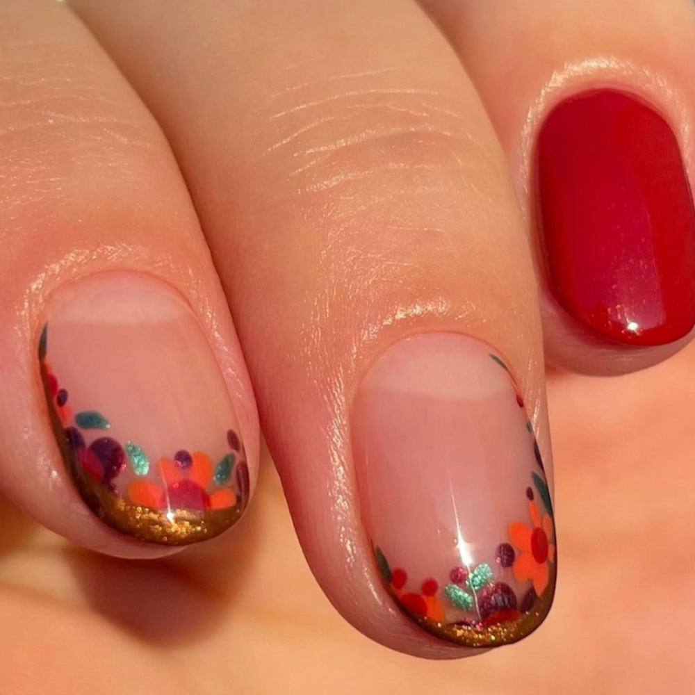 combo baby french nails