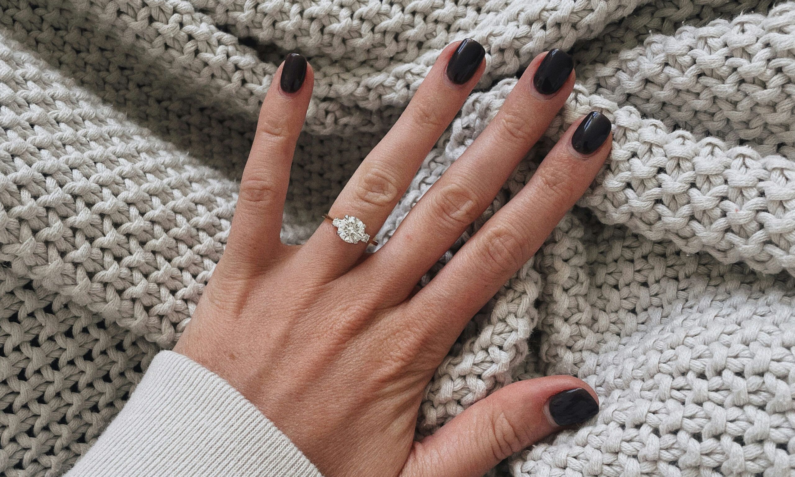 black nails on blanket