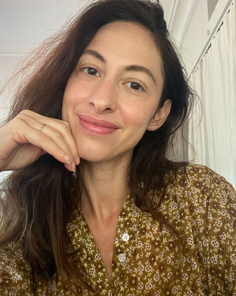 woman with hand on chin portrait