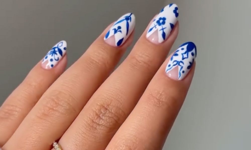 ceramics-inspired nail art