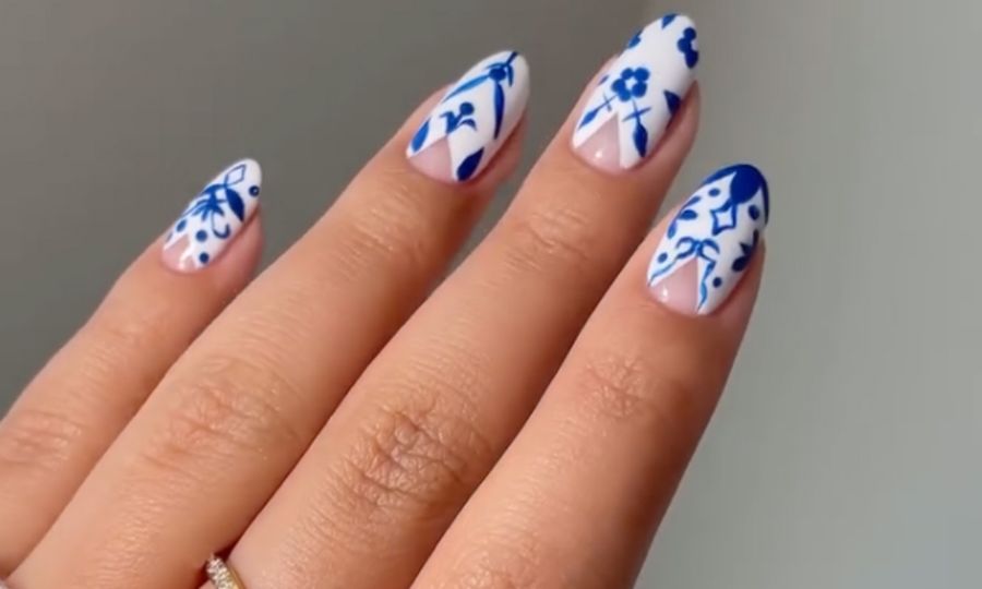 ceramics-inspired nail art