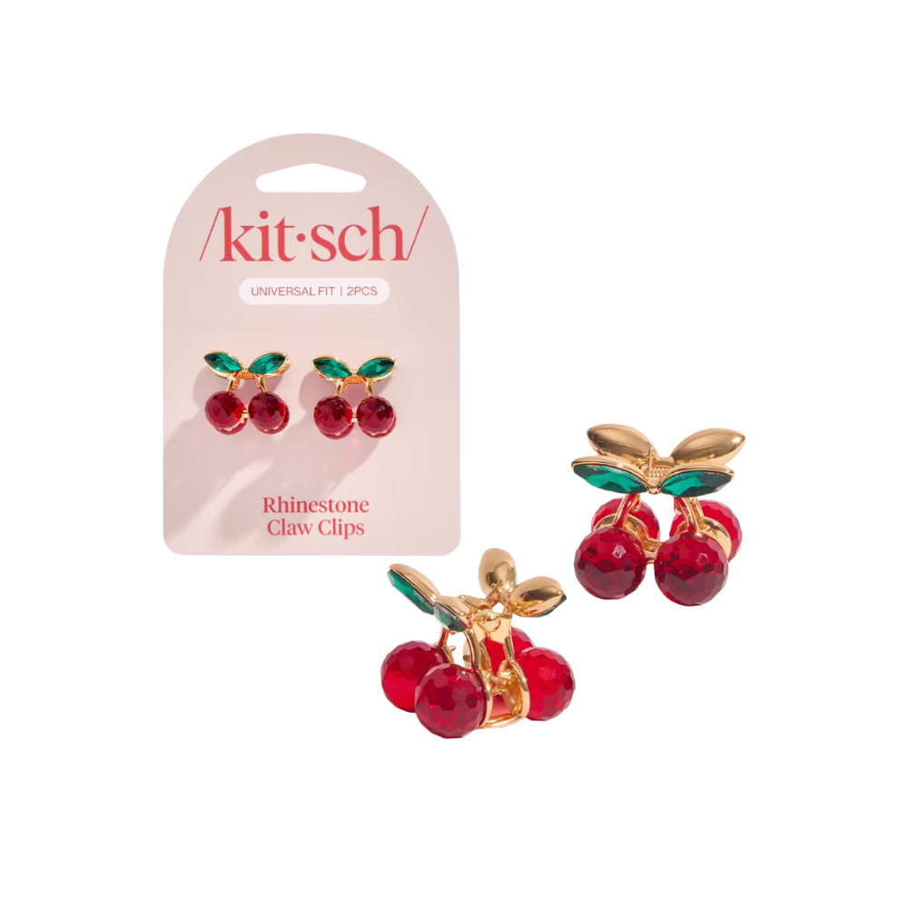 Kitsch Mini Rhinestone Cherry Claw Clips ($12)