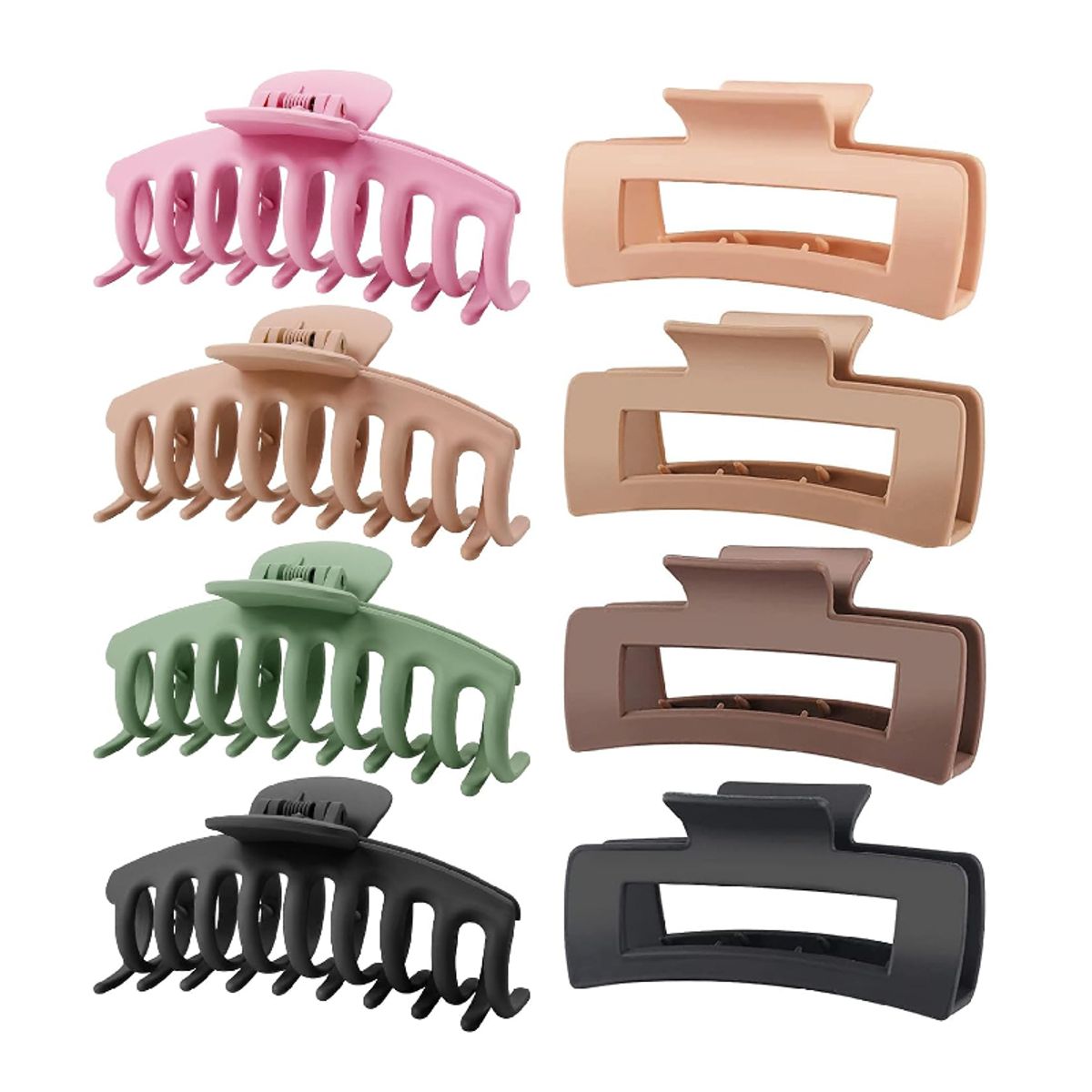 LUKACY 6 Pack Large Metal Hair Claw Clips
