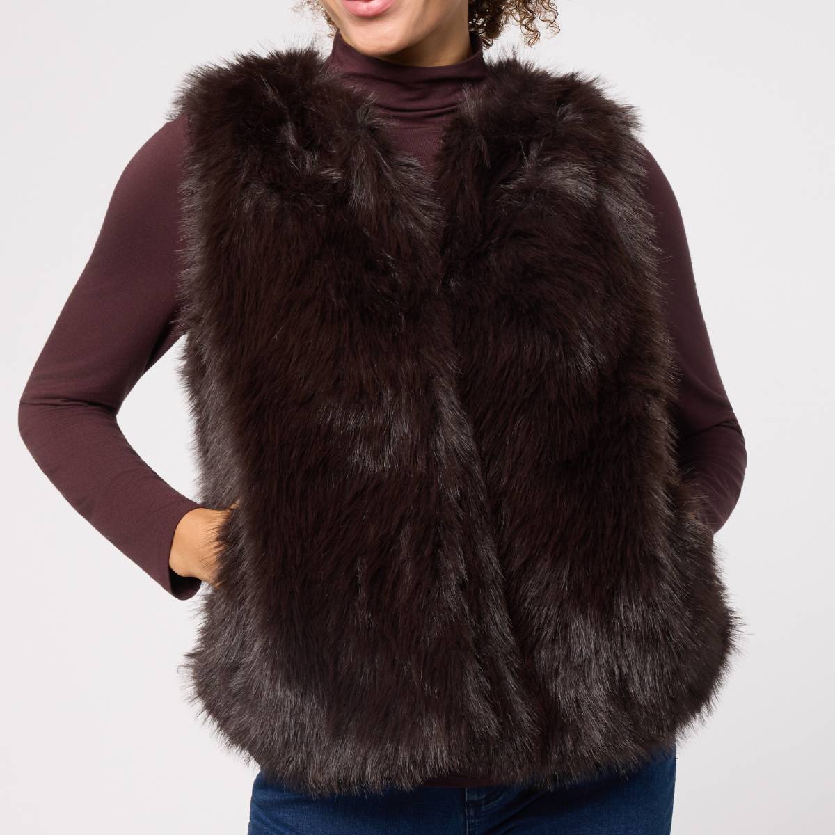Jaclyn Smith Fur Vest HSN