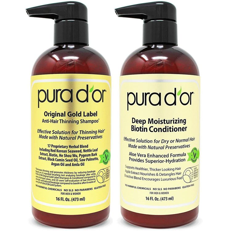 PURA D'OR Anti-Thinning Biotin Shampoo &amp; Deep Moisturizing Biotin Conditioner ($40)