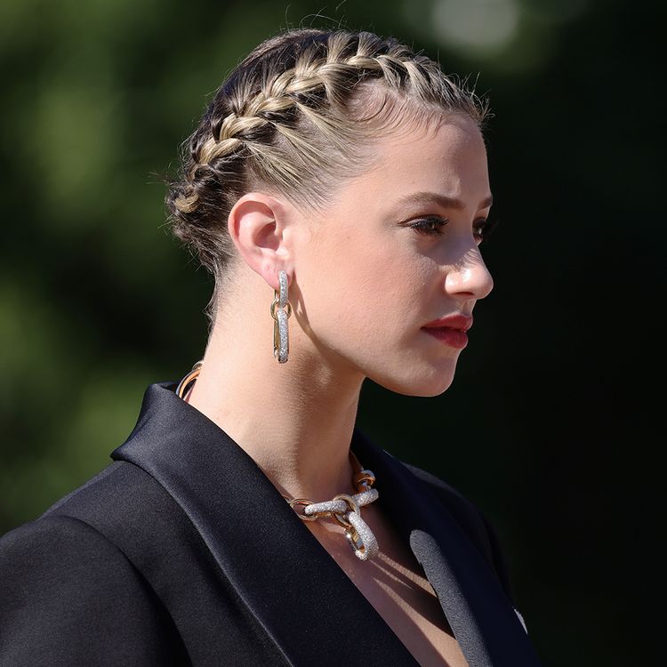 french braid crown updo