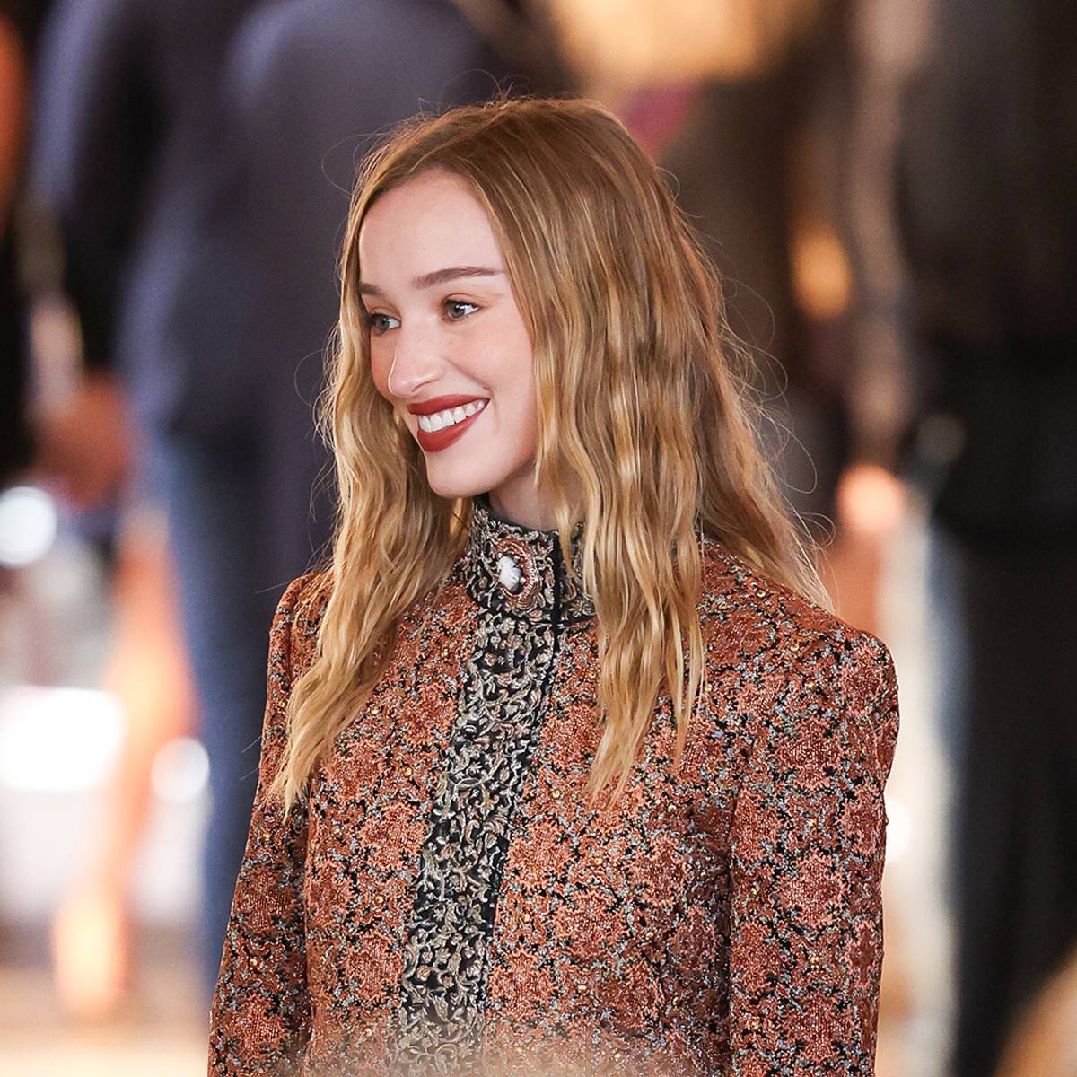 Phoebe Dynevor attends the Louis Vuitton Womenswear Spring/Summer 2026 show as part of Paris Fashion Week on September 30, 2025 in Paris, France.